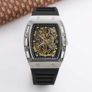 GOER  Tonneau Skeleton Skull watch