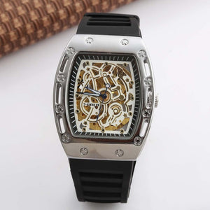 GOER  Tonneau Skeleton Skull watch